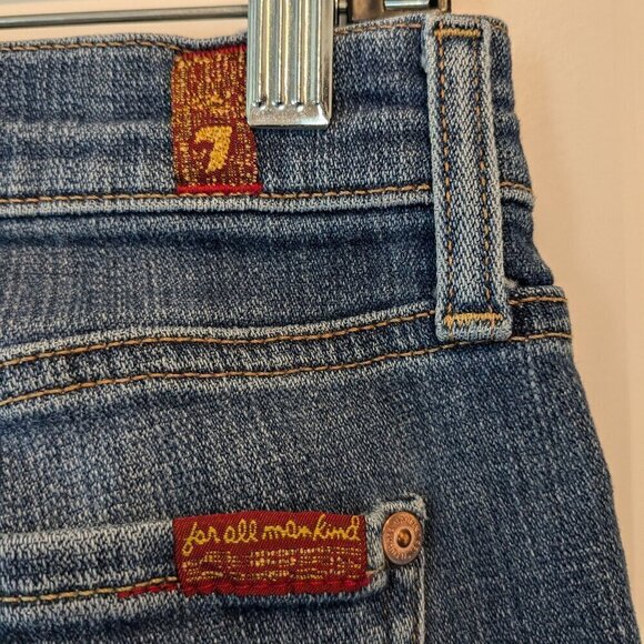 7 For All Mankind Jeans Women's 26 Blue Josefina Skinny Boyfriend Button-Fly - Picture 10 of 16